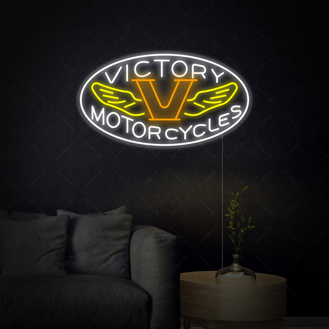 "Motorcycles Victory" Neonschrift