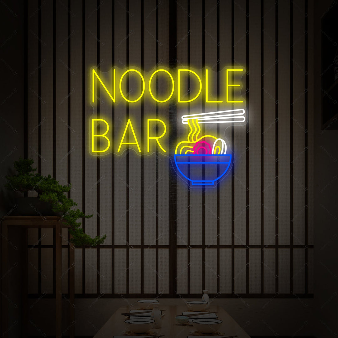 Noodle Bar Neonschild, Japanische Restaurantdekoration