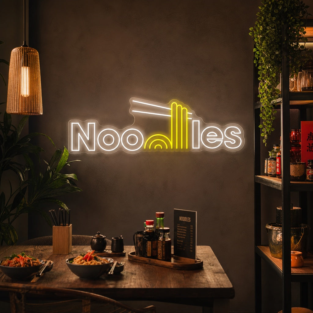 Noodles Neonschild, Japanische Restaurantdekoration