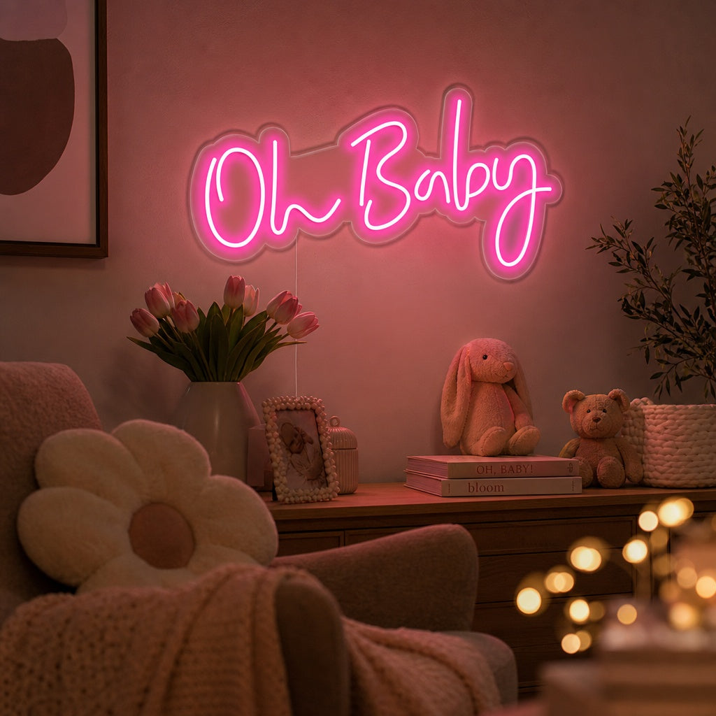"Oh Baby" Neonschrift
