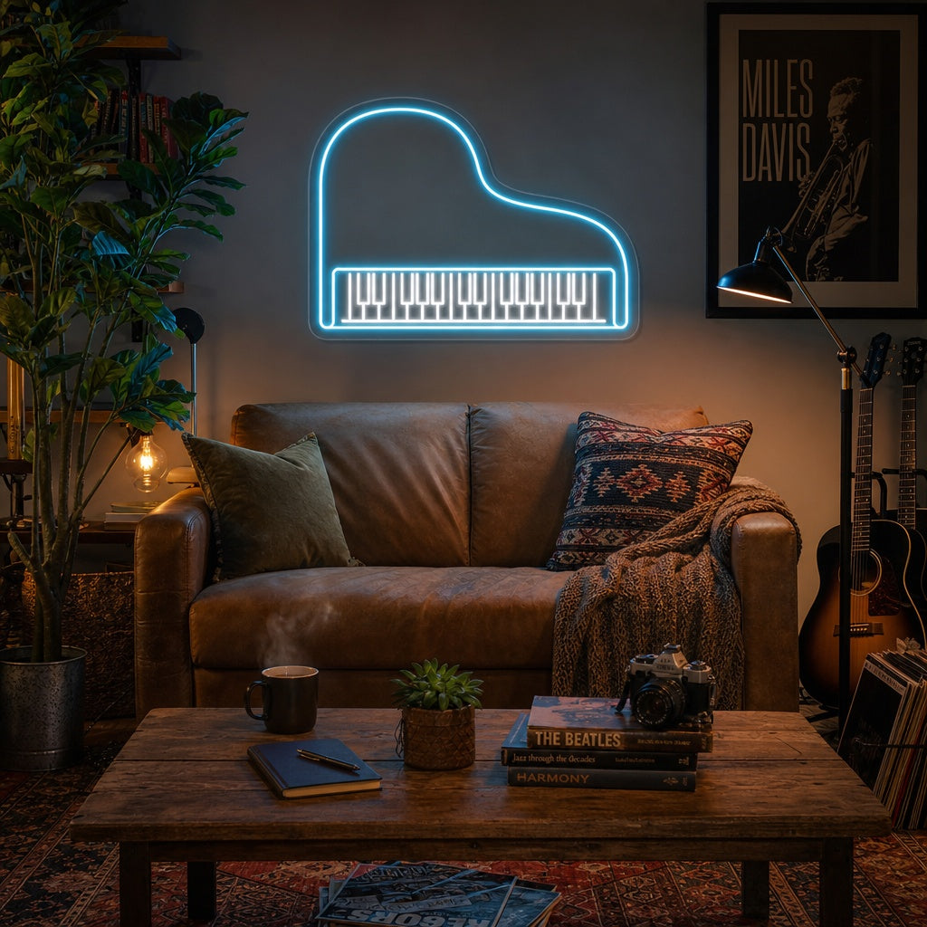 "Klavier" Neonschrift