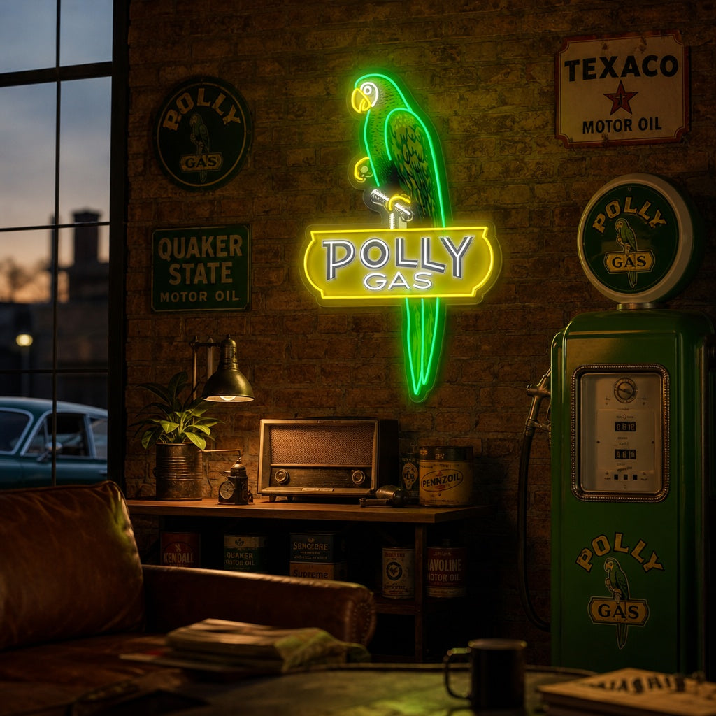 "POLL -GAS -Logo" UV-bedruckt LED-Neonschild
