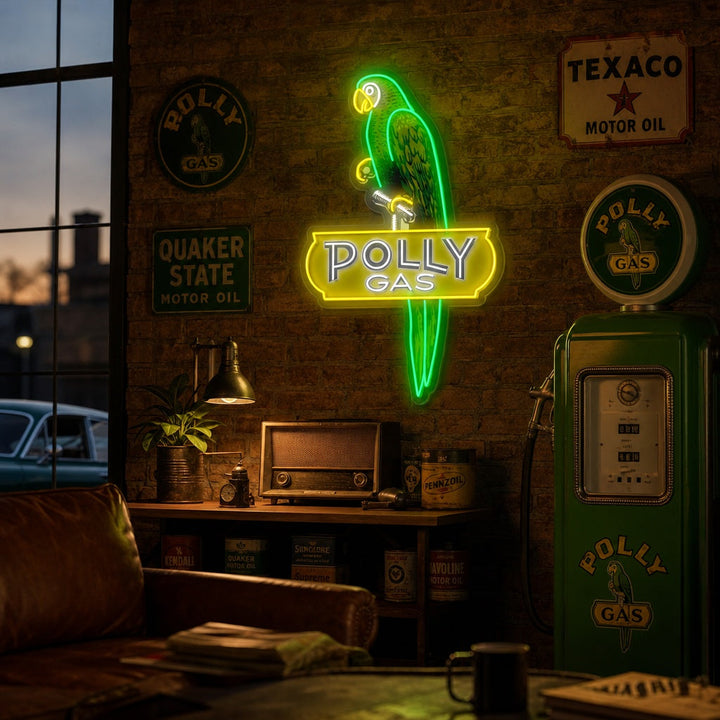 "POLL -GAS -Logo" UV-bedruckt LED-Neonschild