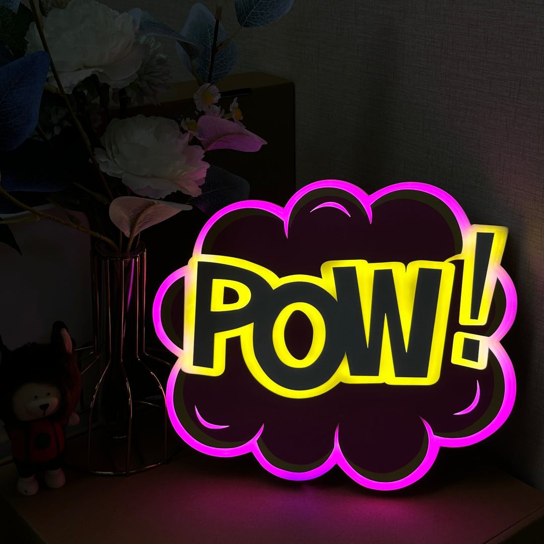 "POW" Neon Like