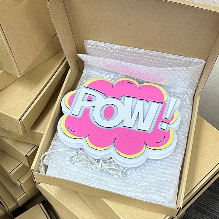 "POW" Neon Like