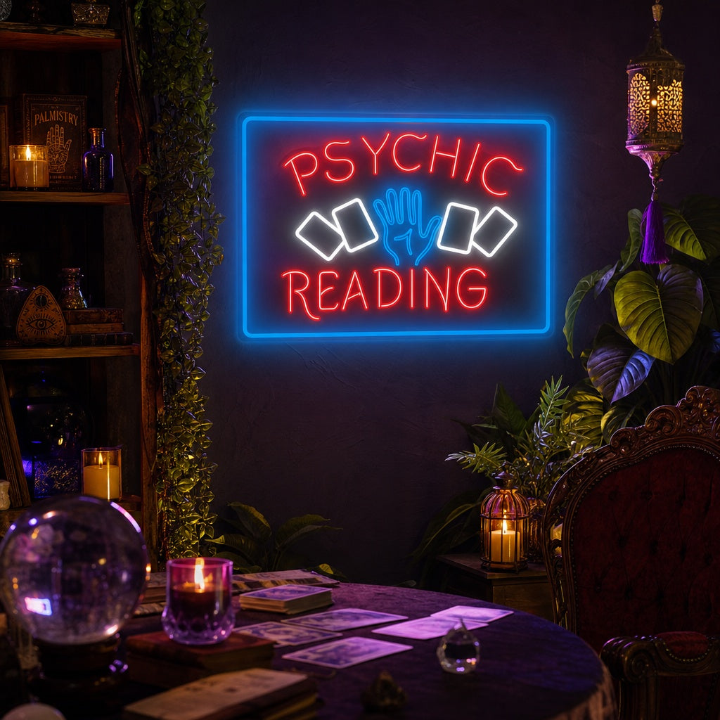 "Psychic Readings" Neonschrift