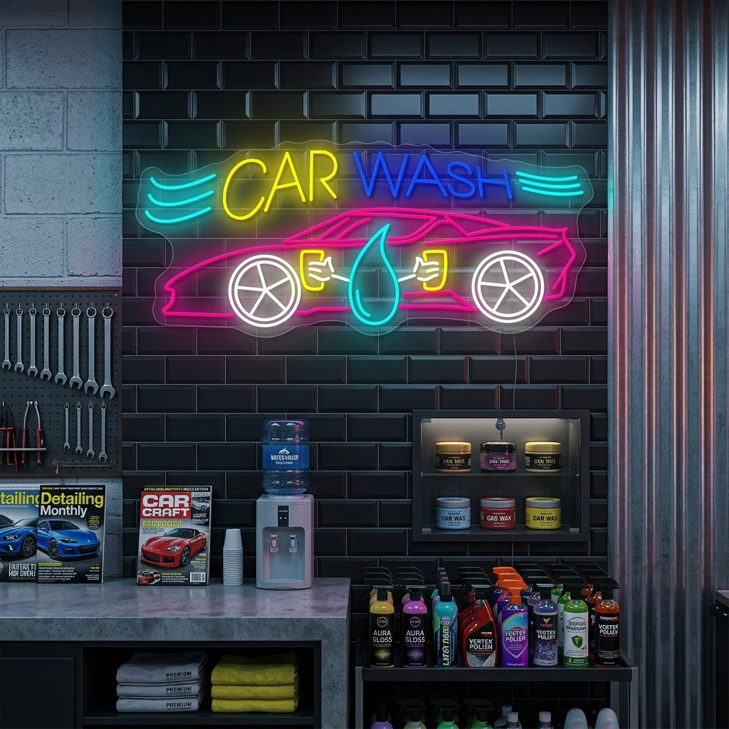 "Car Wash" Neonschild