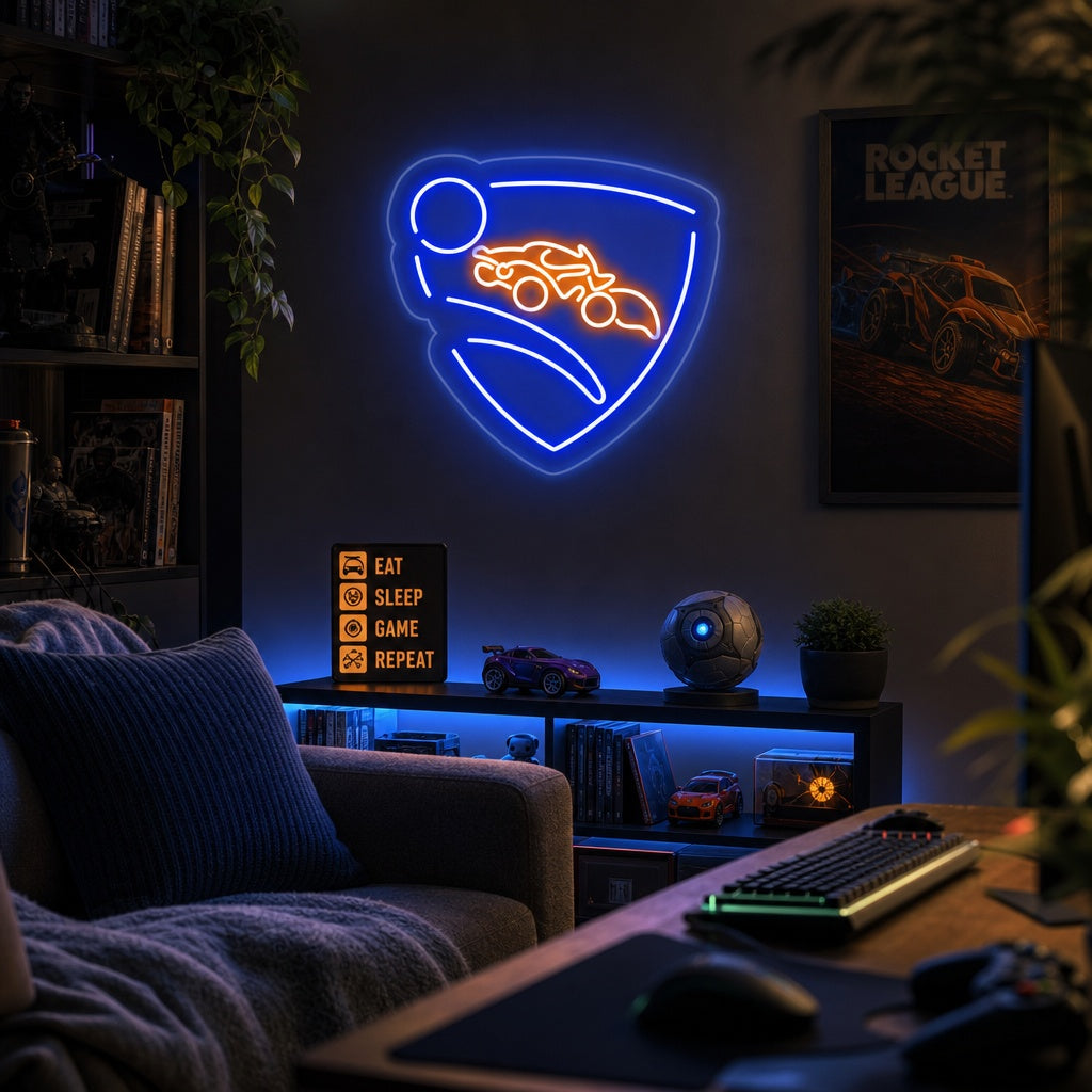 "Rocket League, Spielezimmer Dekoration" Neonschrift