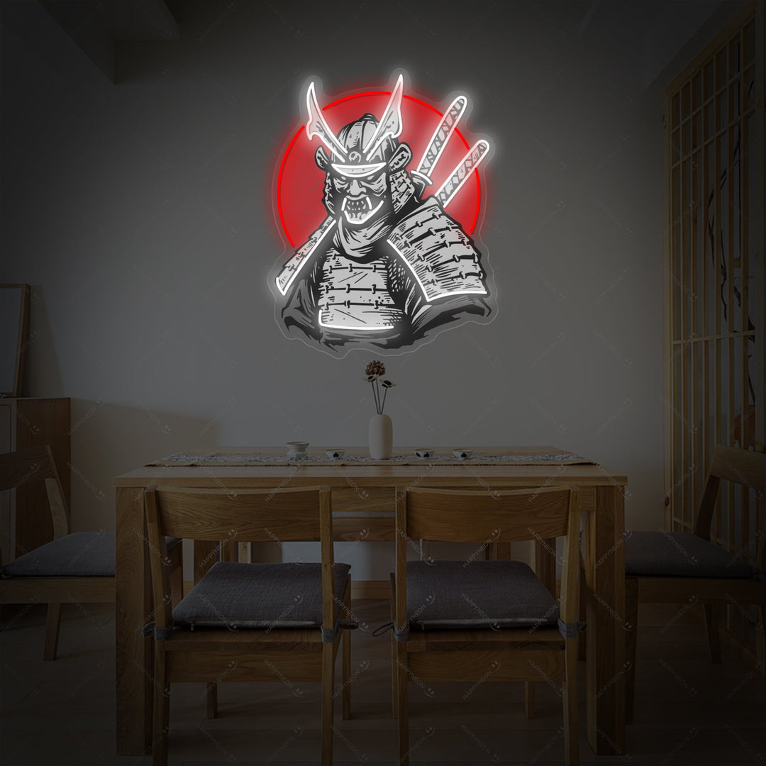 Samurai Neonschild, Japanisches Neon-Schild