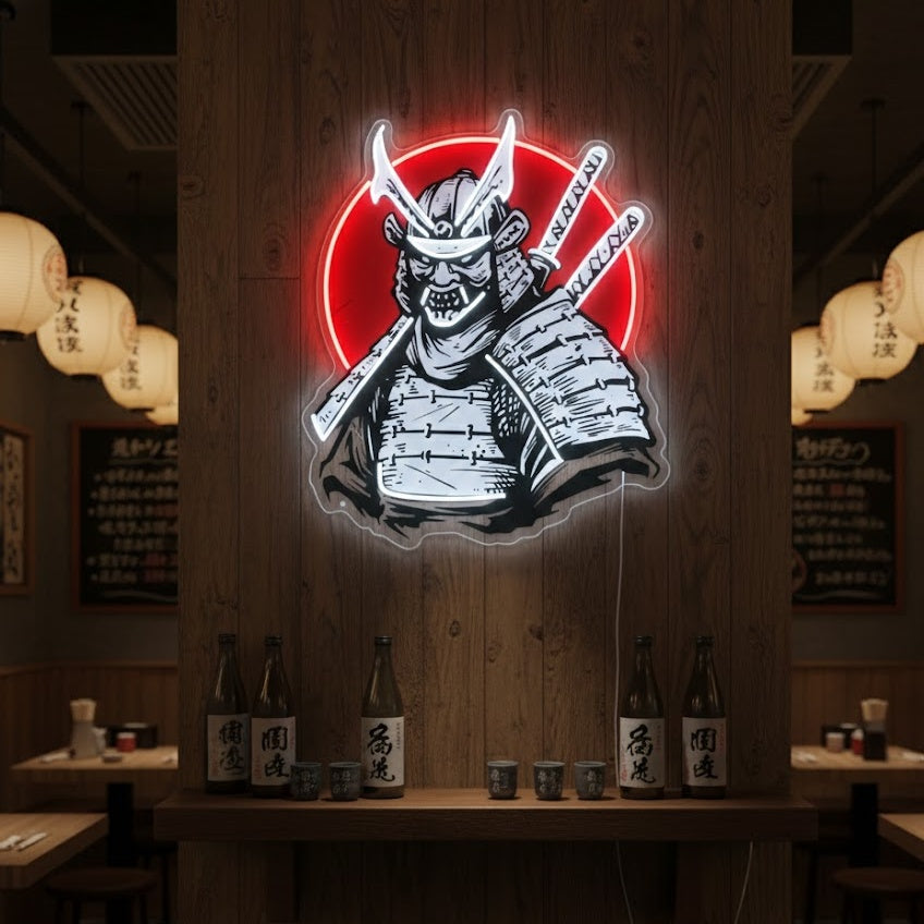 Samurai Neonschild, Japanisches Neon-Schild