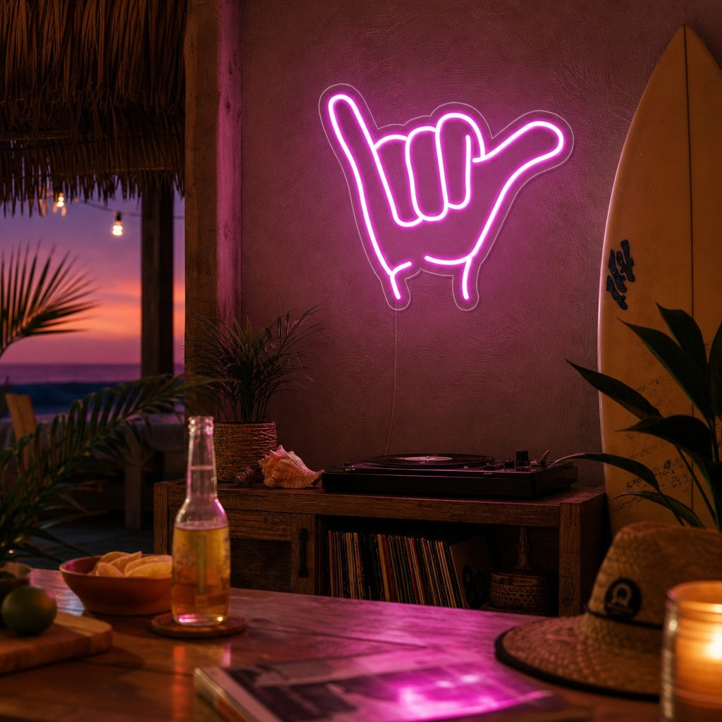 "Shaka" Neonschrift