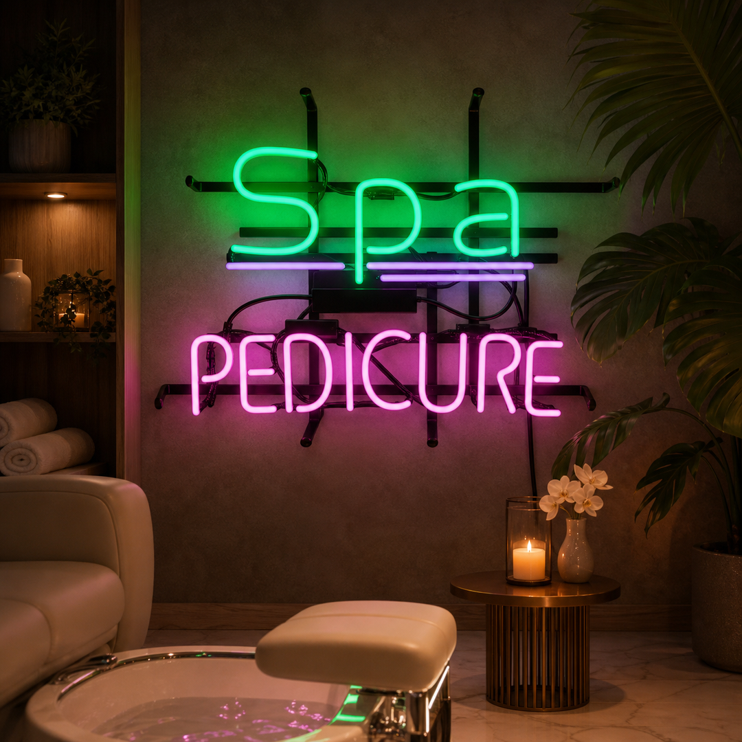 "Spa Pedicure" Neonschrift