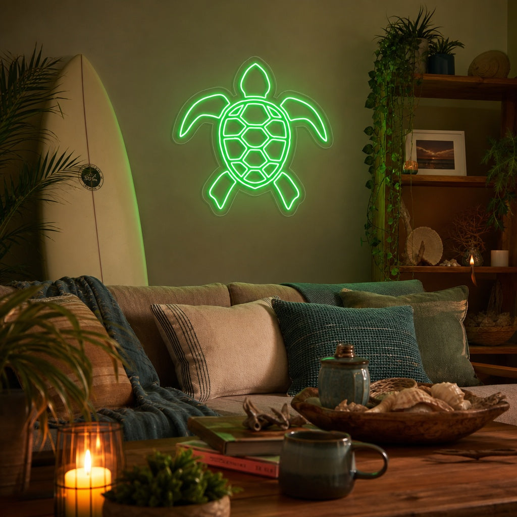 "Schildkröte" Neonschrift