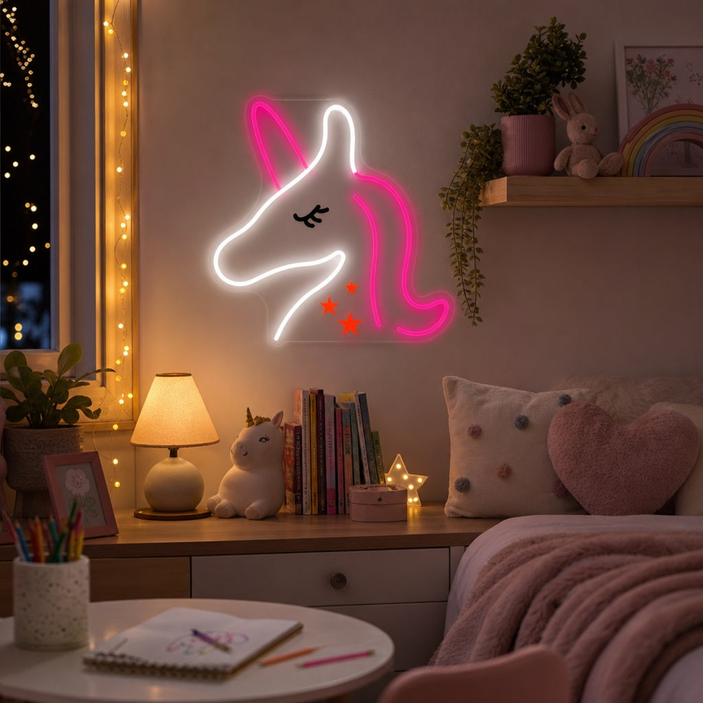 "Einhorn, Kinderzimmer Dekoration" Neonschrift