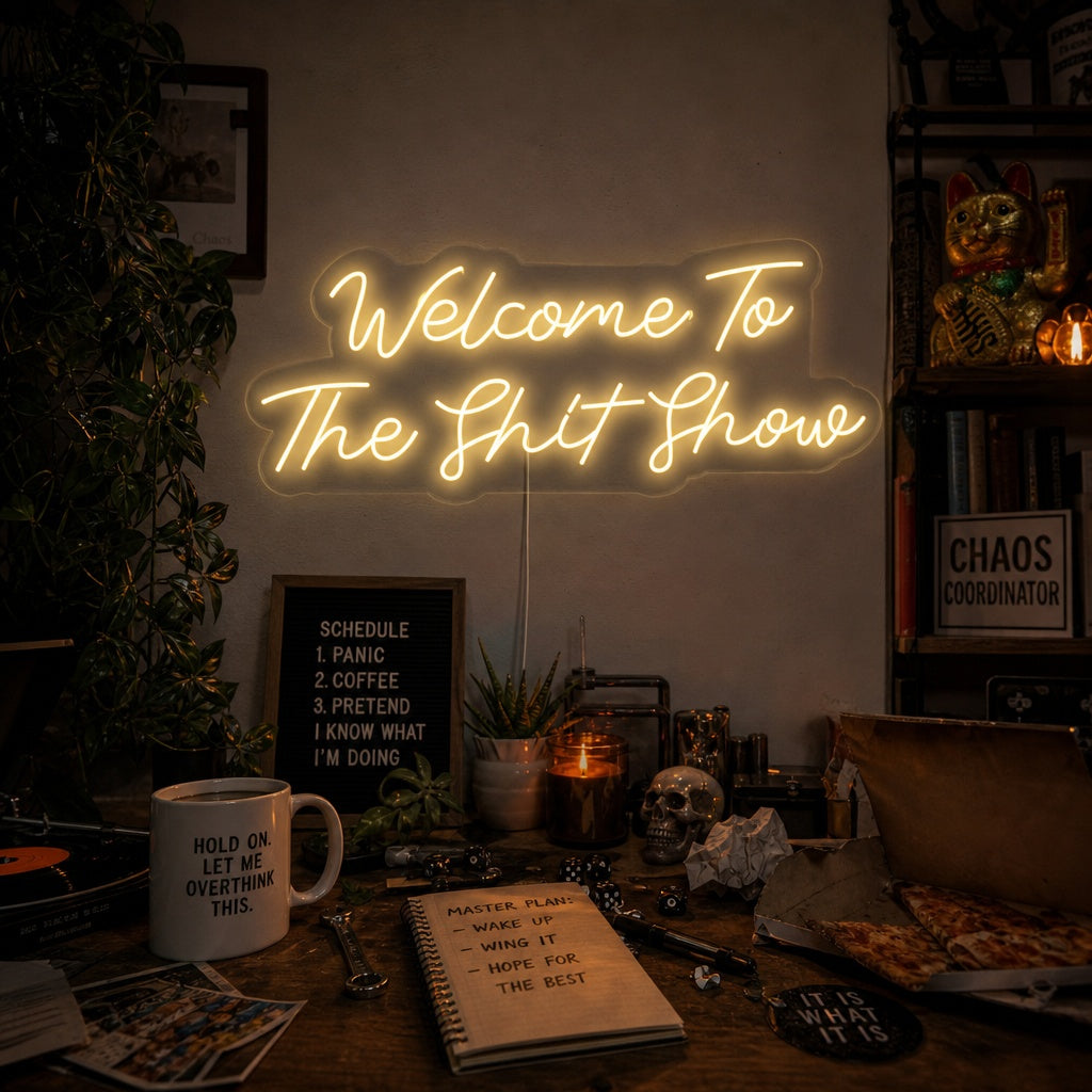 "Welcome To The Shit Show" Neonschrift