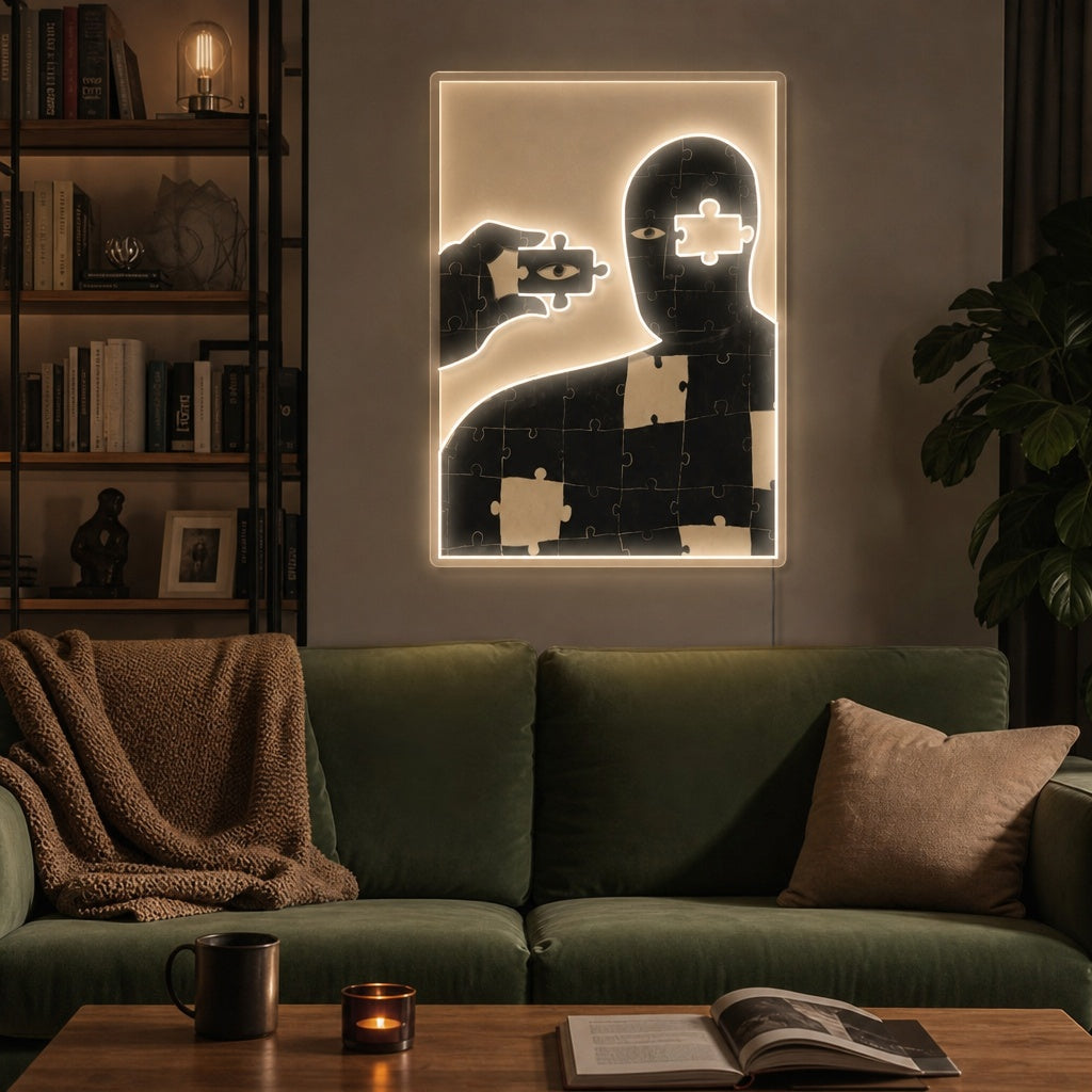"Ganzes Puzzle" UV-bedruckt LED-Neonschild