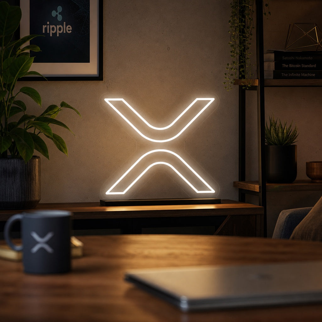 "XRP Ripple-Symbol" Neonschrift