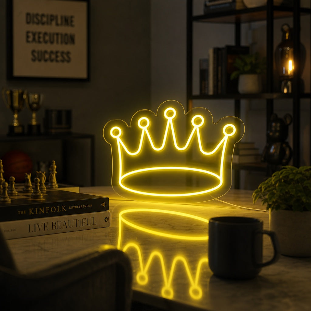 "Gelbe Krone" Neonschrift