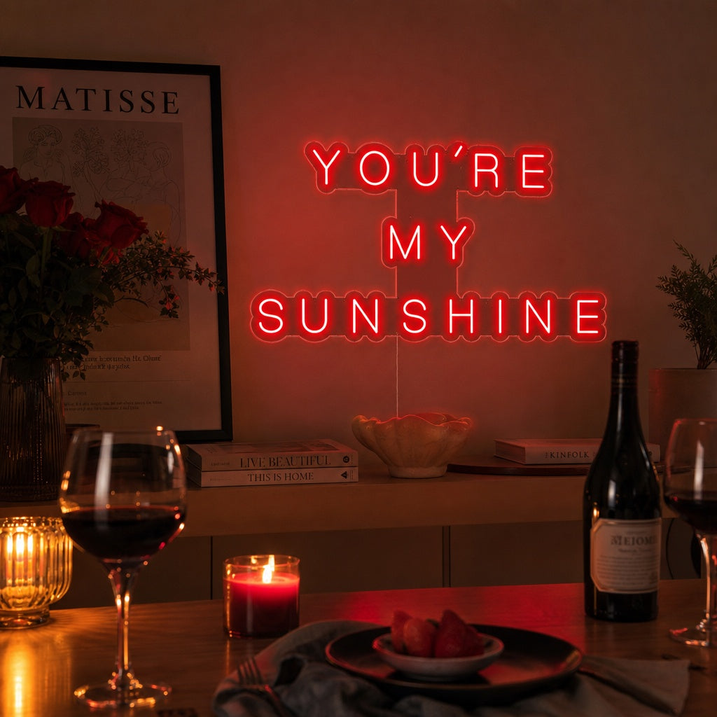 "You Are My Sunshine" Neonschrift