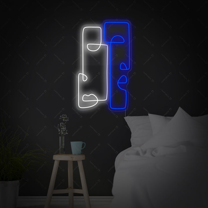 "Abstraktes Totem" Neonschild