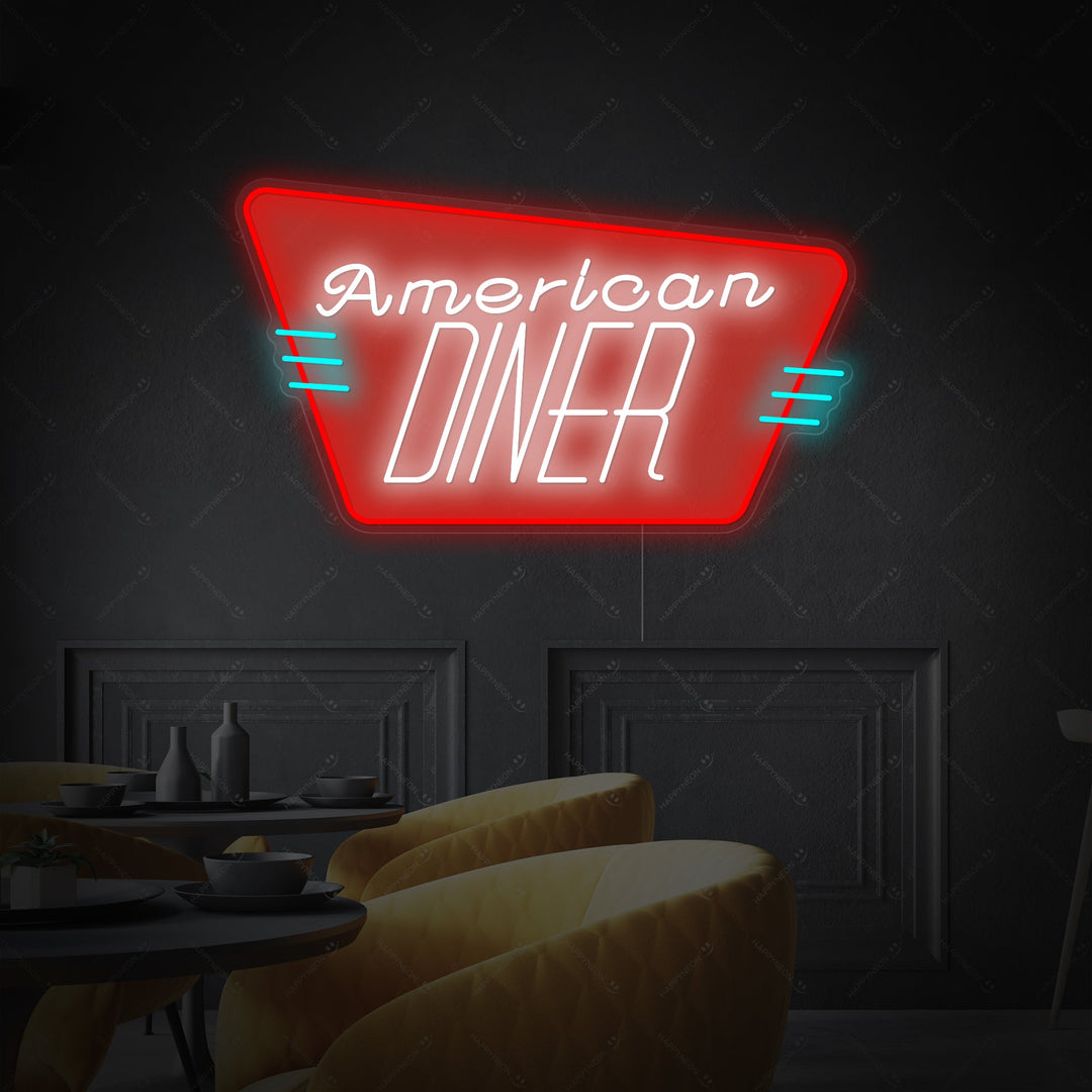 "American Diner" Neonschild, American Diner Leuchtreklame