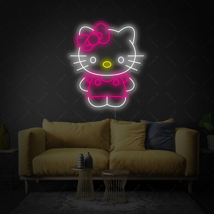 Anime Stil Katze Neonschild