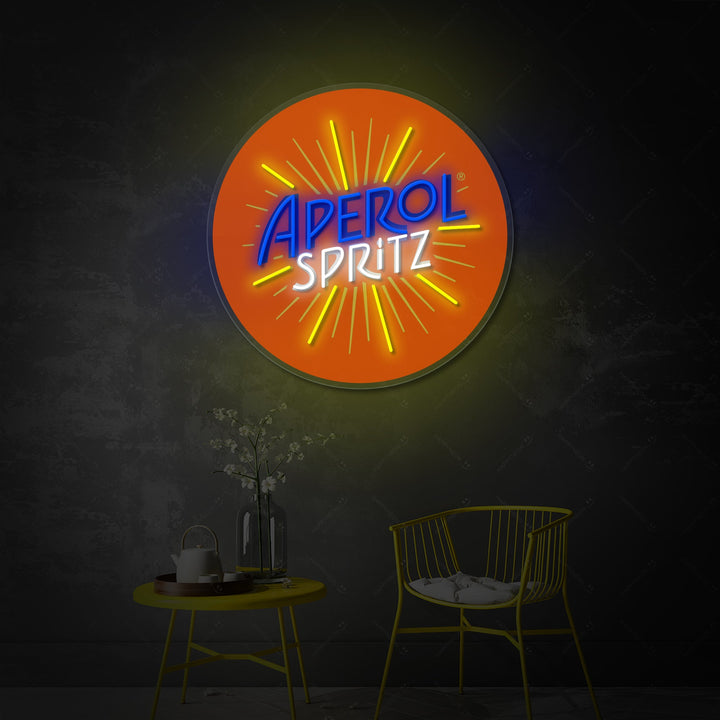 Italien Aperol Spritz Neonschrift, Aperol Spritz Leuchtreklame, Aperol Spritz Leuchtschild