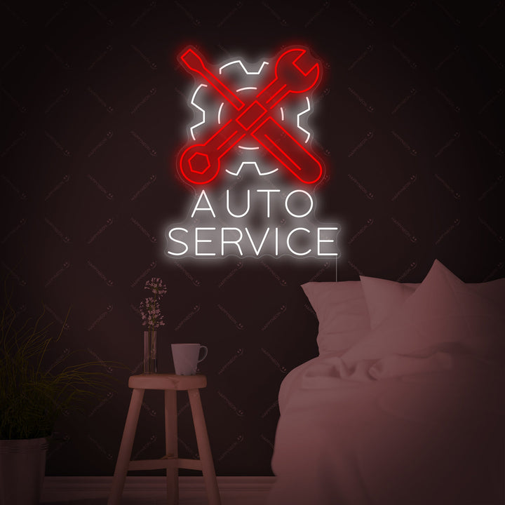 "Auto Service" Neonschild