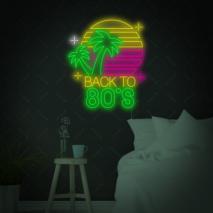 "Back To 80s" Neonschild