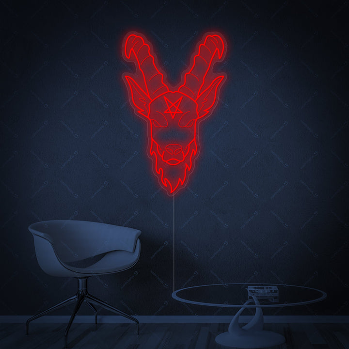 "Baphomet Gothic" Neonschild