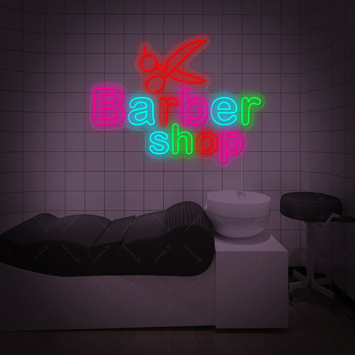 "Barber Shop" Neonschild, Barbershop Leuchtreklame, Barbershop Leuchtschild