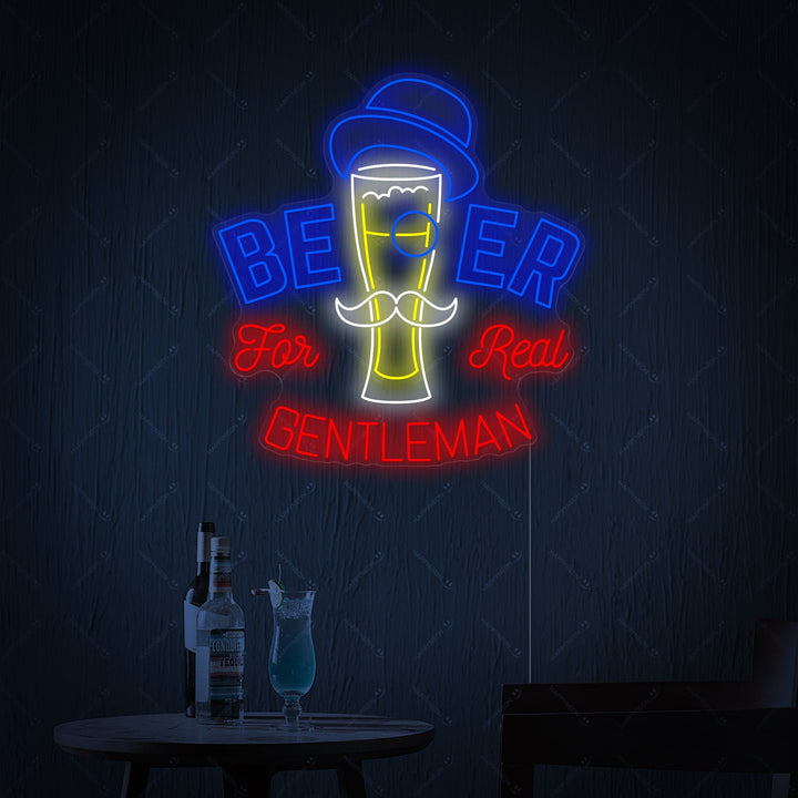 "Beer For Gentleman" Neonschild