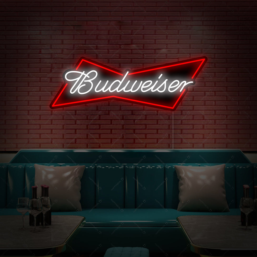 Budweiser Bowtie Neonschrift