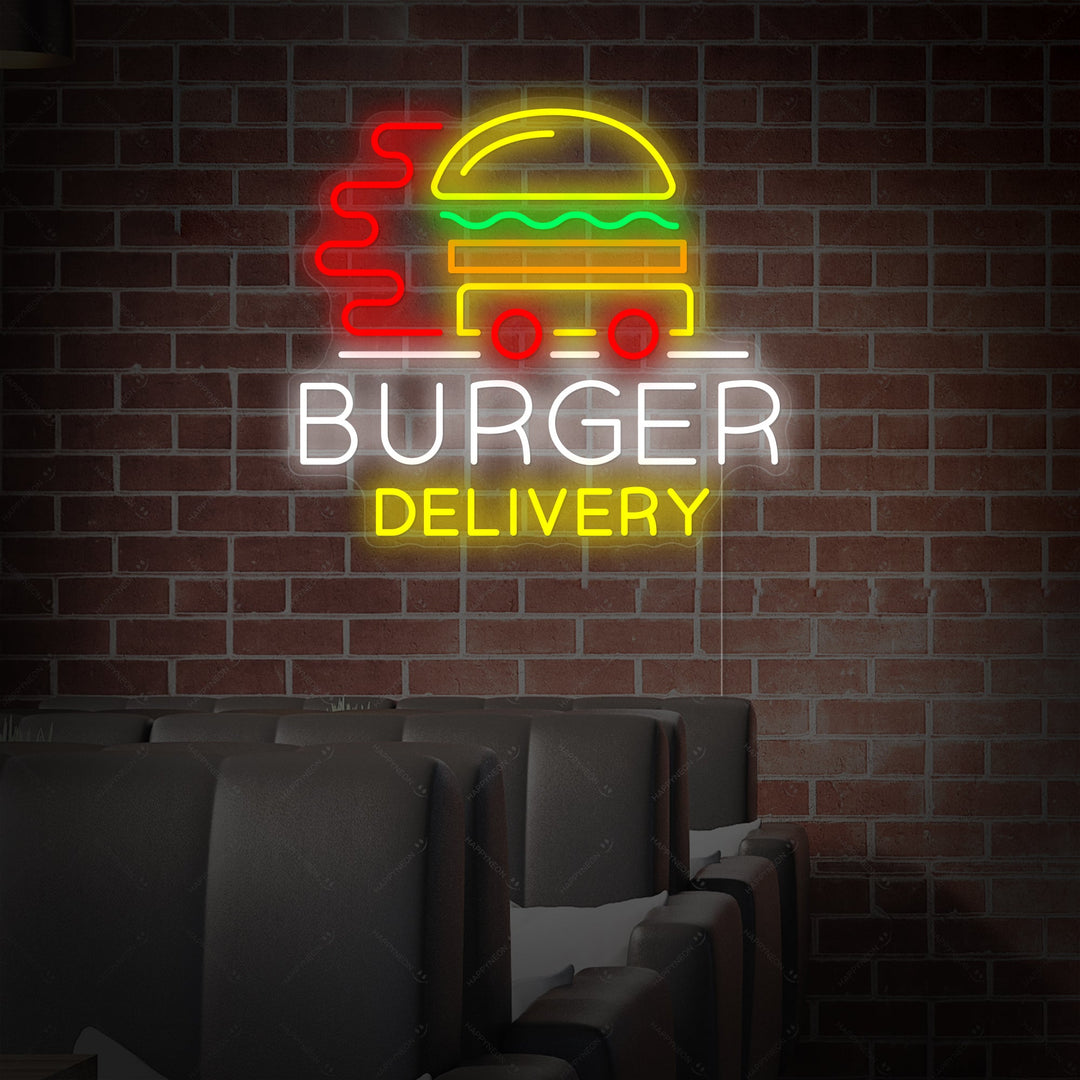 "Burger Delivery" Neonschild