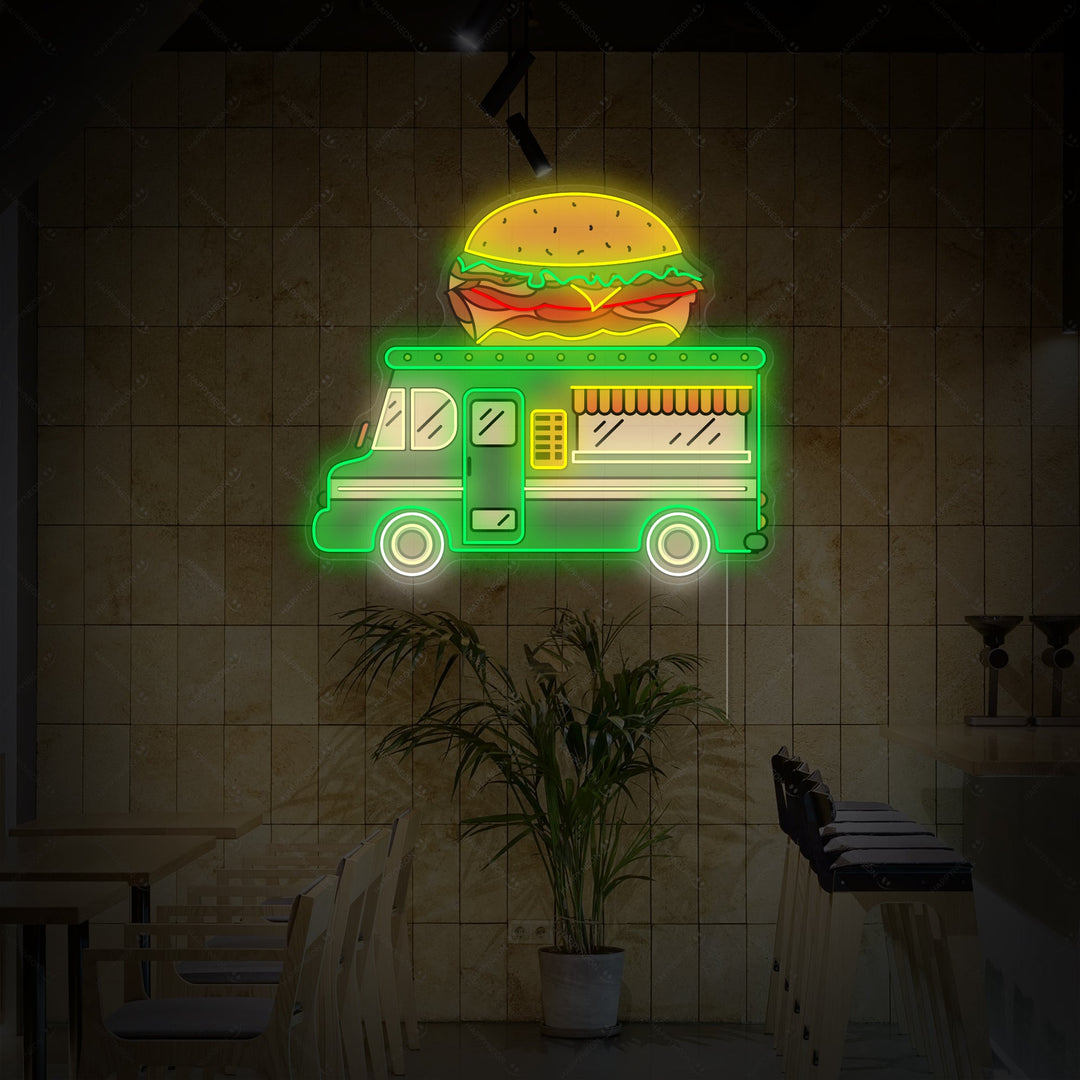 "Burger-LKW" Neonschild