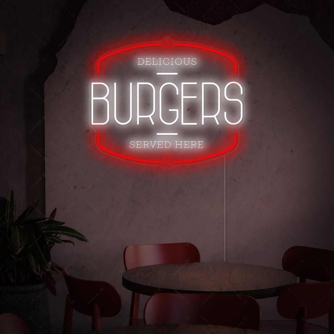 "Burgers" Neonschild