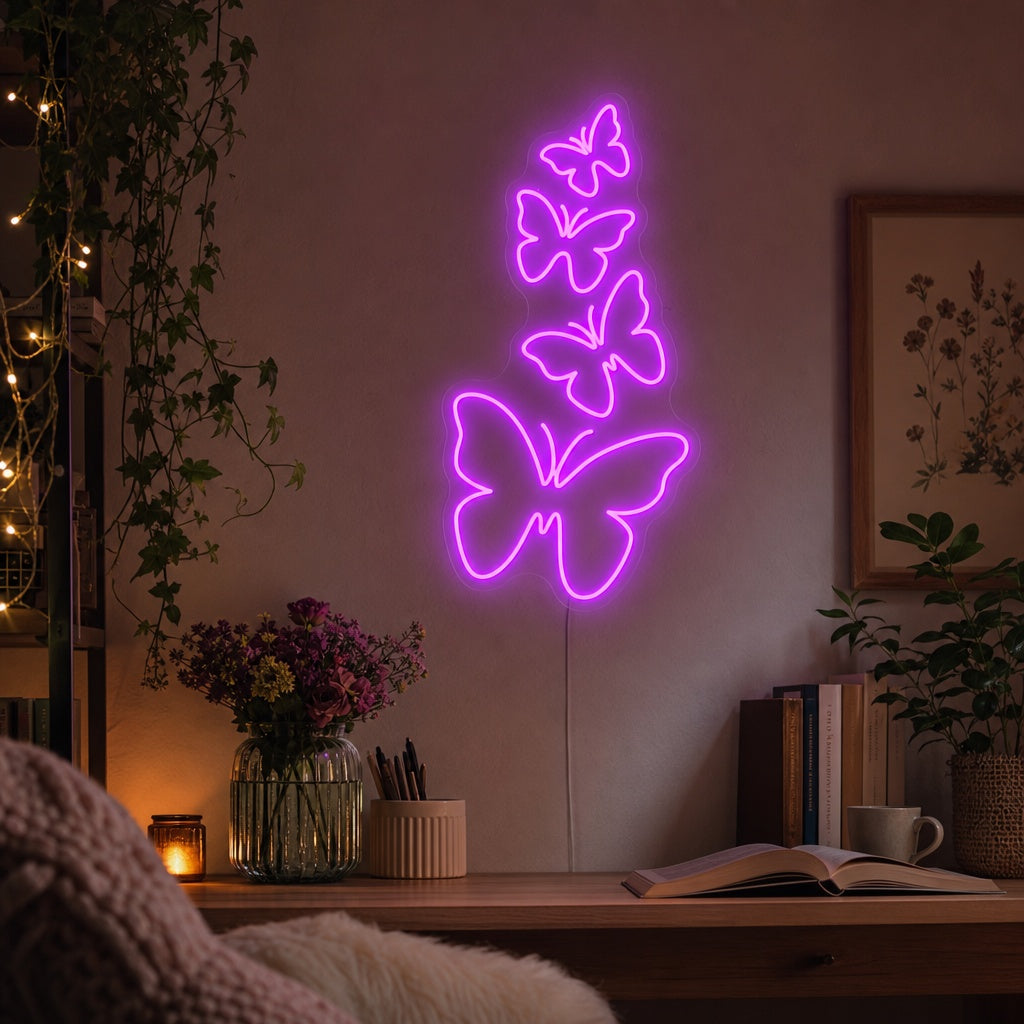 "Schmetterlinge" Neonschild
