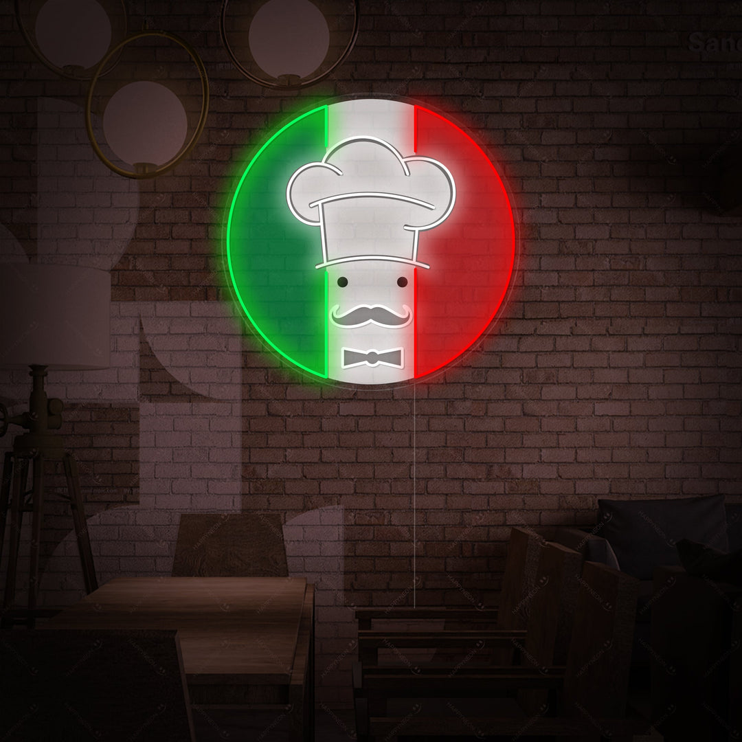 "Chefkoch Italienisches Restaurant Logo" Neonschild