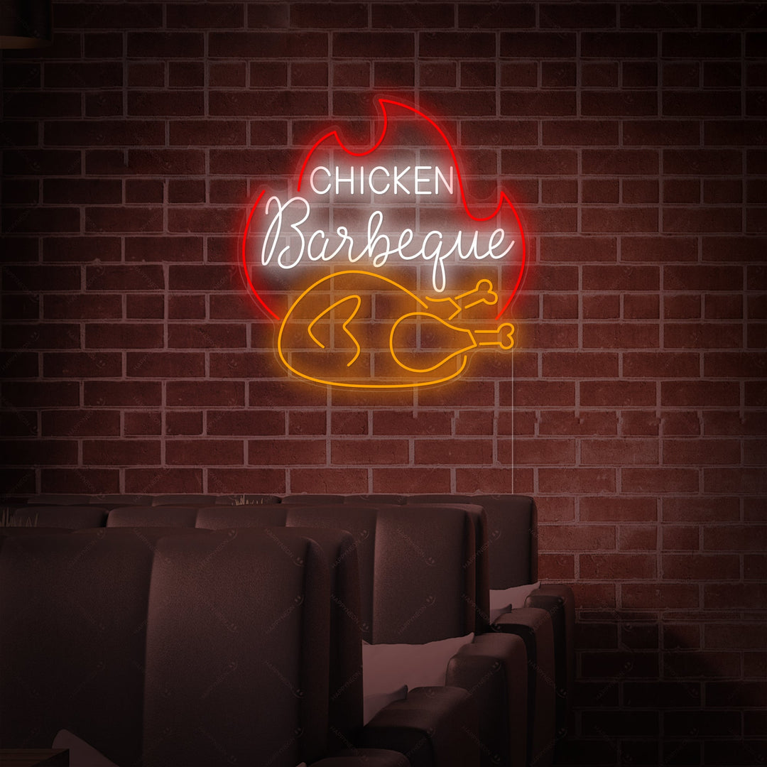 "Chicken Barbecue" Neonschild, BBQ Neonschild, BBQ Leuchtreklame