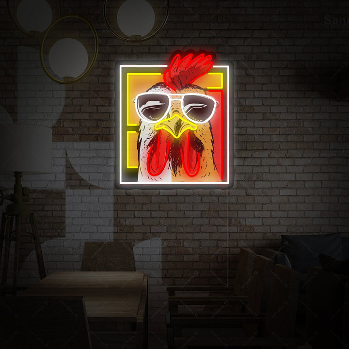 "Huhn Huhn Hahn" Neonschild