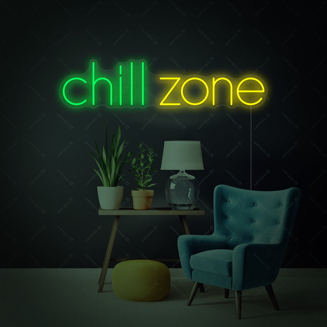 "Chill Zone" Neonschild