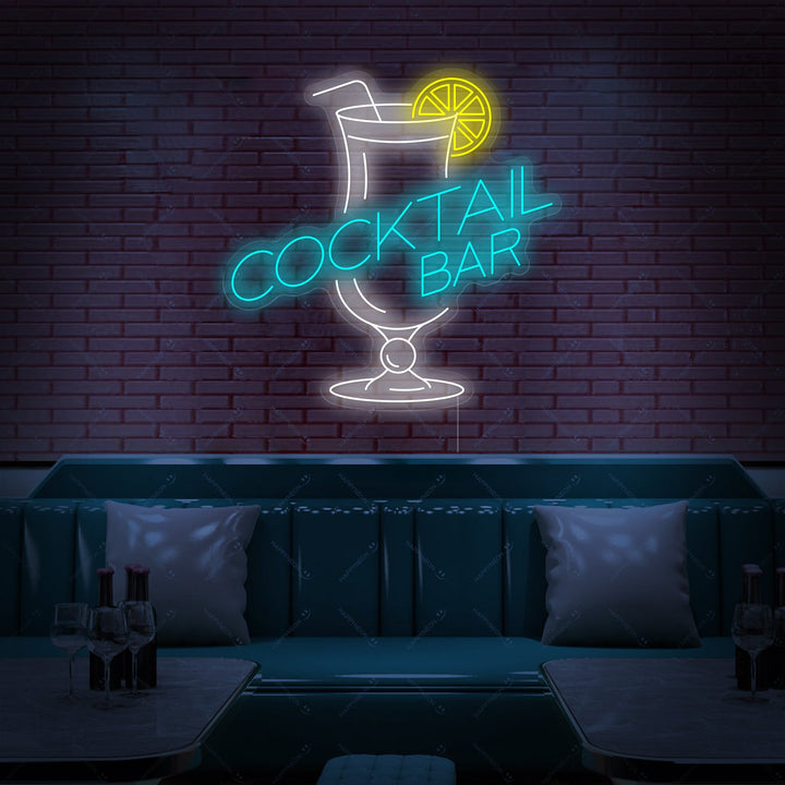 "Cocktails Bar" Neonschild, Cocktailschild, Cocktail Leuchtreklame