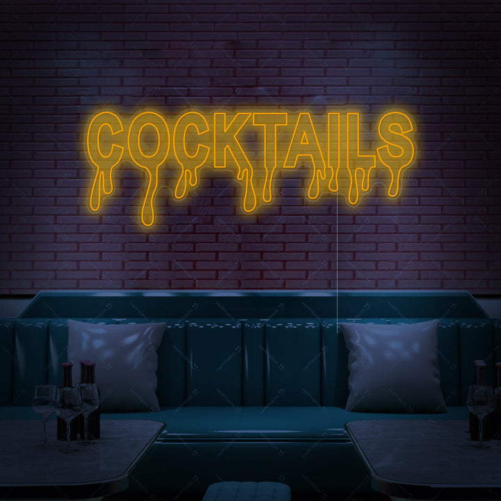 "Cocktails" Neonschild, Cocktailschild, Cocktail Leuchtreklame