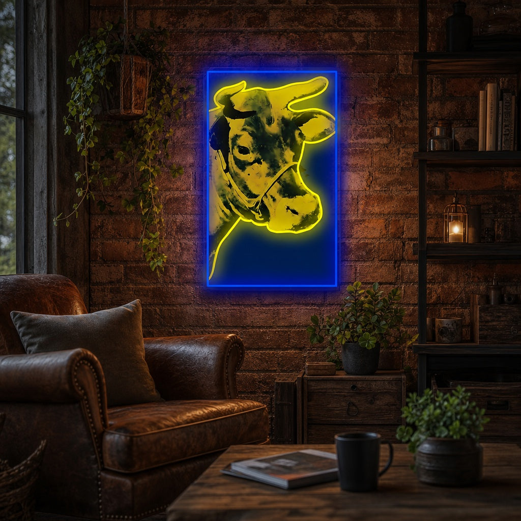 "Kuh" Neonschild