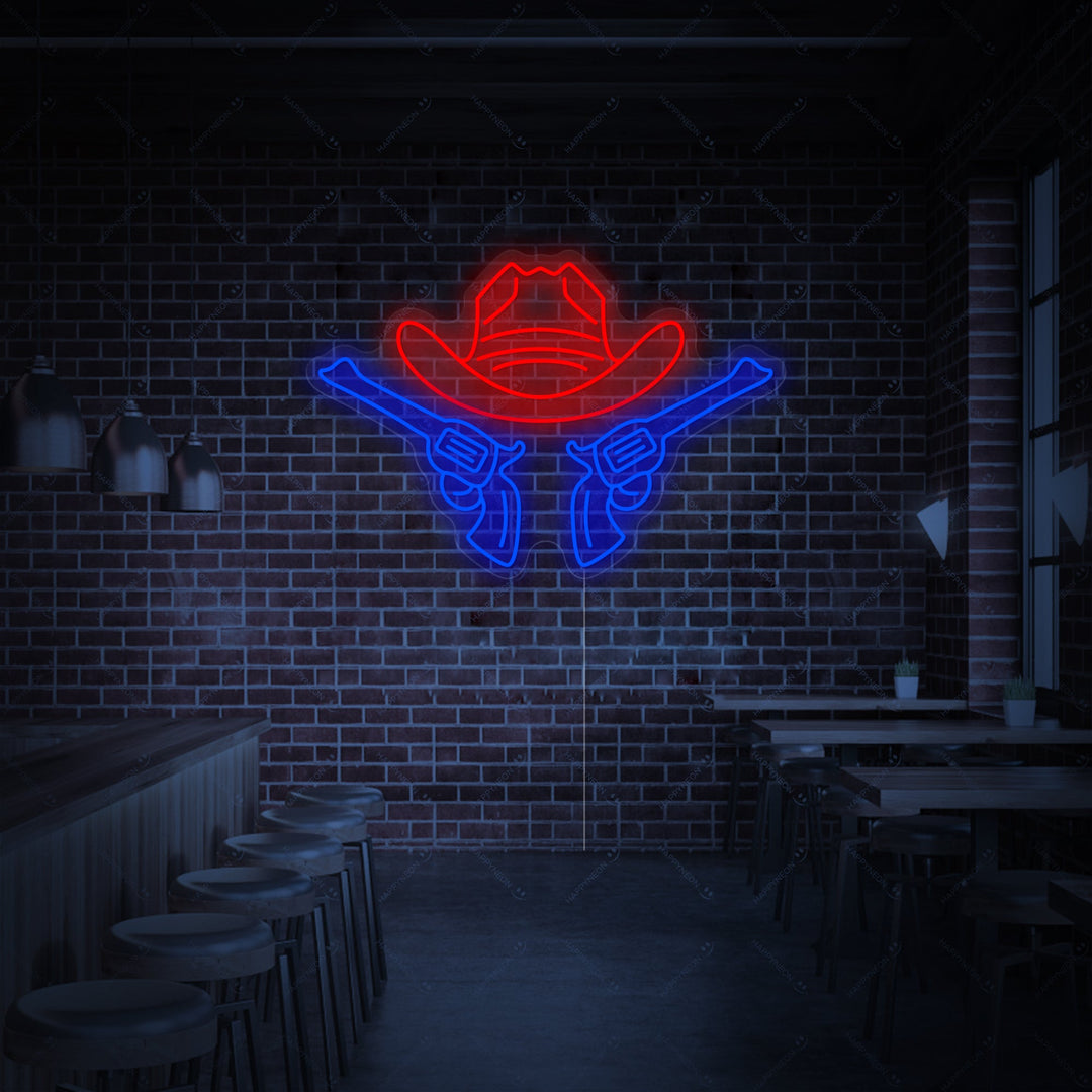 "Cowboyhut" Neonschild