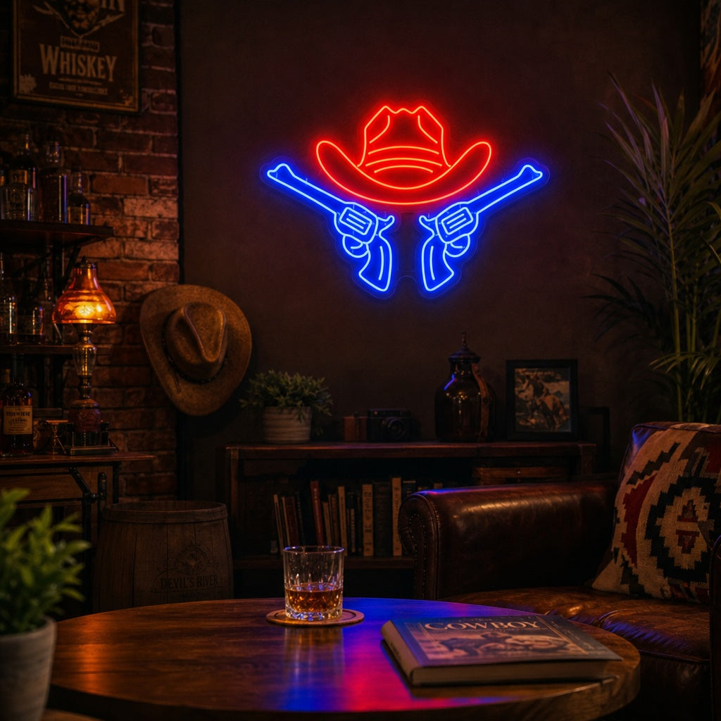 "Cowboyhut" Neonschild