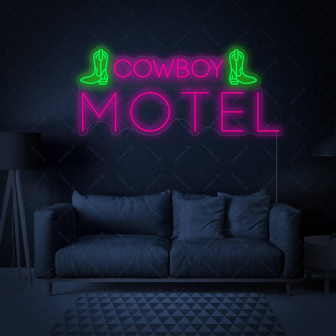 "Cowboy Motel" Neonschild