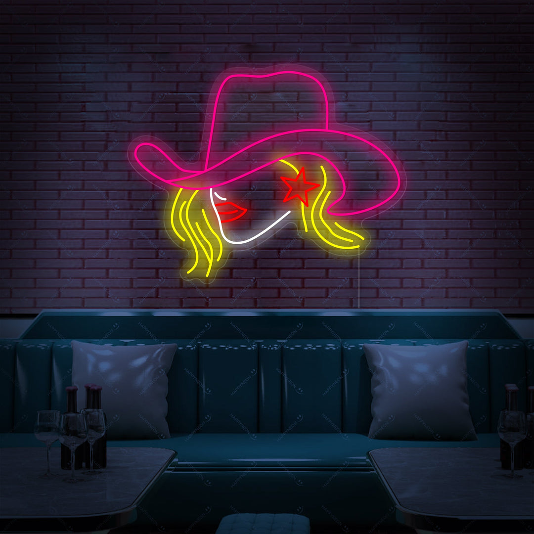 "Cowgirl" Neonschild