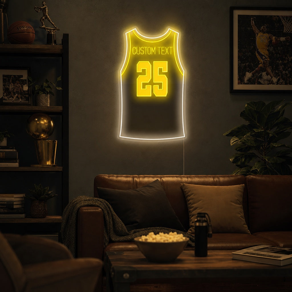 "Individuelles Basketball-Trikot" Neonschild
