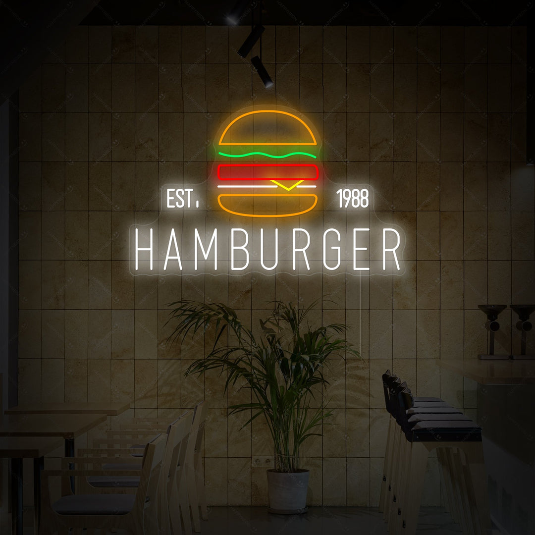 "Benutzerdefiniertes Hamburger-Logo" Neonschild